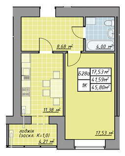 1-кімнатна 45.8 м² в ЖК Millennium від 12 600 грн/м², Івано-Франківськ