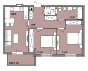 2-комнатная 61.13 м² в ЖК Маеток Винниковский от 14 300 грн/м², г. Винники