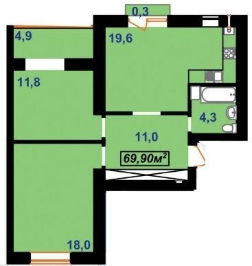 2-кімнатна 69.9 м² в ЖК Квартал Гімназійний від 12 500 грн/м², Івано-Франківськ