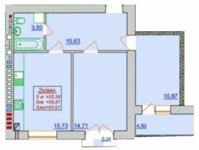 2-комнатная 60.61 м² в ЖК Квартал Лемковский от 11 000 грн/м², Ивано-Франковск