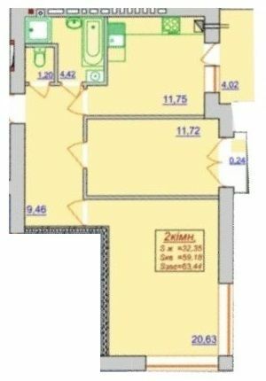 2-кімнатна 63.44 м² в ЖК Квартал Лемківський від 11 000 грн/м², Івано-Франківськ