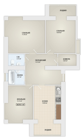 3-комнатная 90.1 м² в ЖК Городок Мануфактура от 13 900 грн/м², Ивано-Франковск