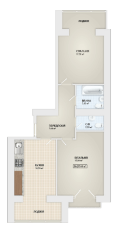 2-комнатная 65.6 м² в ЖК Городок Мануфактура от 13 900 грн/м², Ивано-Франковск