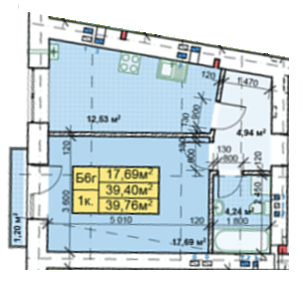 1-комнатная 39.76 м² в ЖК Парковый городок от 14 900 грн/м², Ивано-Франковск