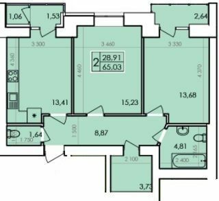 2-кімнатна 65.03 м² в ЖК Ранкове Family від 14 500 грн/м², Хмельницький