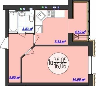 1-кімнатна 38.05 м² в ЖК Кемпінг Сіті від 13 500 грн/м², смт Стрижавка