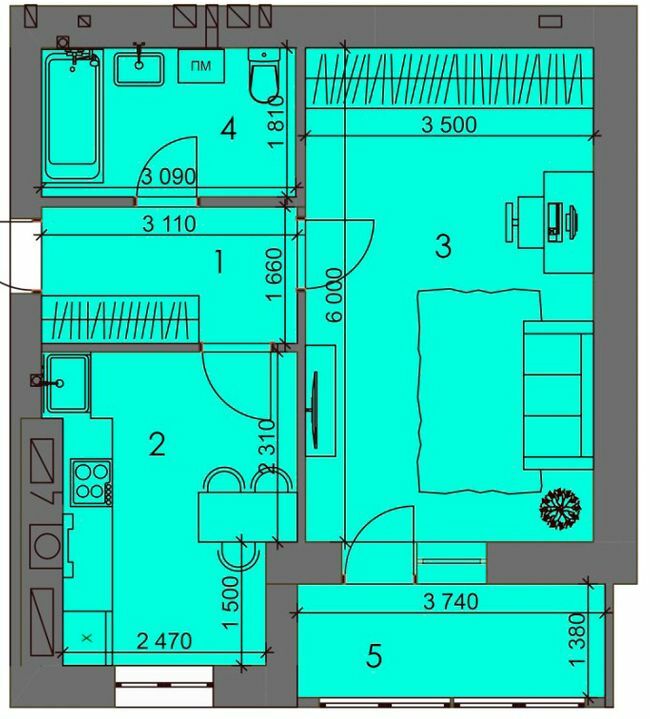 1-комнатная 47.41 м² в ЖК Пейзажи Волыни от 18 000 грн/м², г. Нововолынск