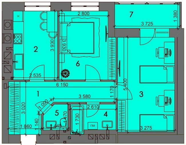 2-кімнатна 61.7 м² в ЖК Краєвиди Волині від 18 000 грн/м², м. Нововолинськ