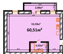 1-кімнатна 60.51 м² в ЖК StyleUP від 26 000 грн/м², с. Липини