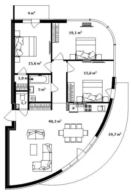 3-кімнатна 119 м² в ЖК Dream City від 37 600 грн/м², Ужгород