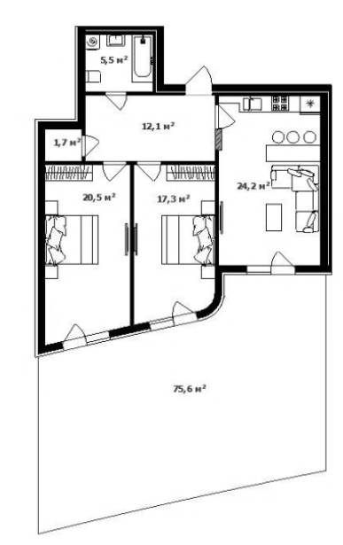 2-комнатная 102 м² в ЖК Dream City от 27 350 грн/м², Ужгород