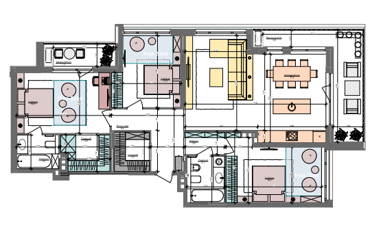 3-комнатная 117.7 м² в ЖК Файна Таун от 54 050 грн/м², Киев