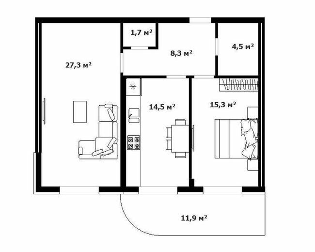 2-кімнатна 73 м² в ЖК Dream City від 34 700 грн/м², Ужгород