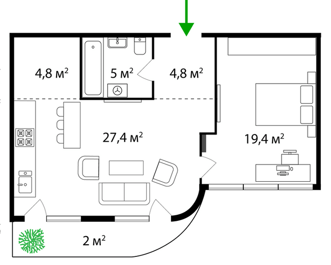 2-комнатная 67 м² в ЖК Dream City от 34 700 грн/м², Ужгород