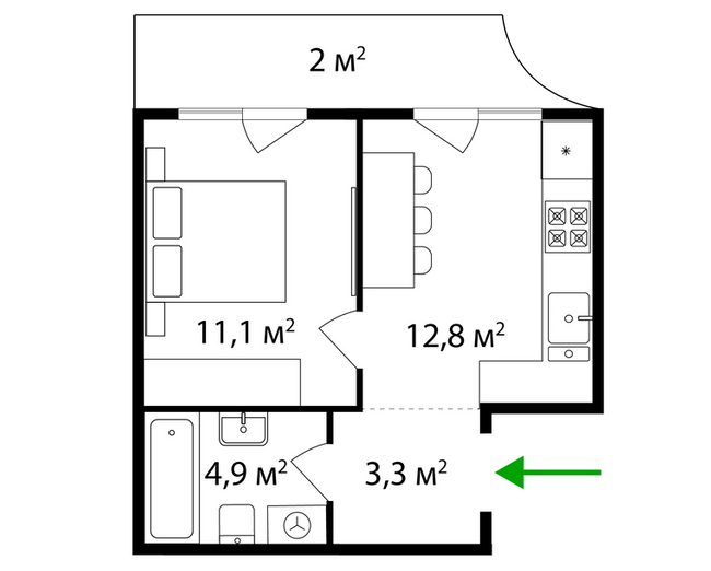 1-комнатная 35 м² в ЖК Dream City от 28 000 грн/м², Ужгород