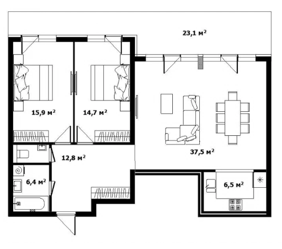 3-комнатная 100 м² в ЖК Green Land от 30 050 грн/м², Ужгород