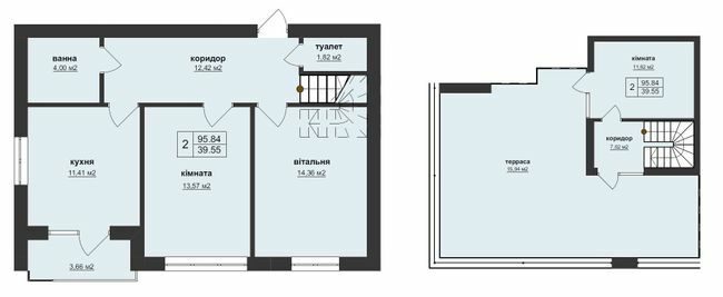 Двухуровневая 95.84 м² в ЖК Тетрис от 23 150 грн/м², Ужгород