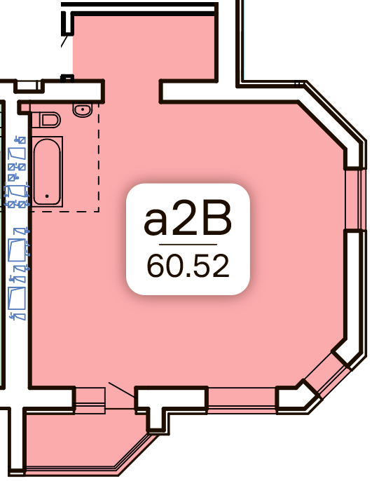 Продаж 2-кімнатної квартири 60.52 м², Центральний бул., 28