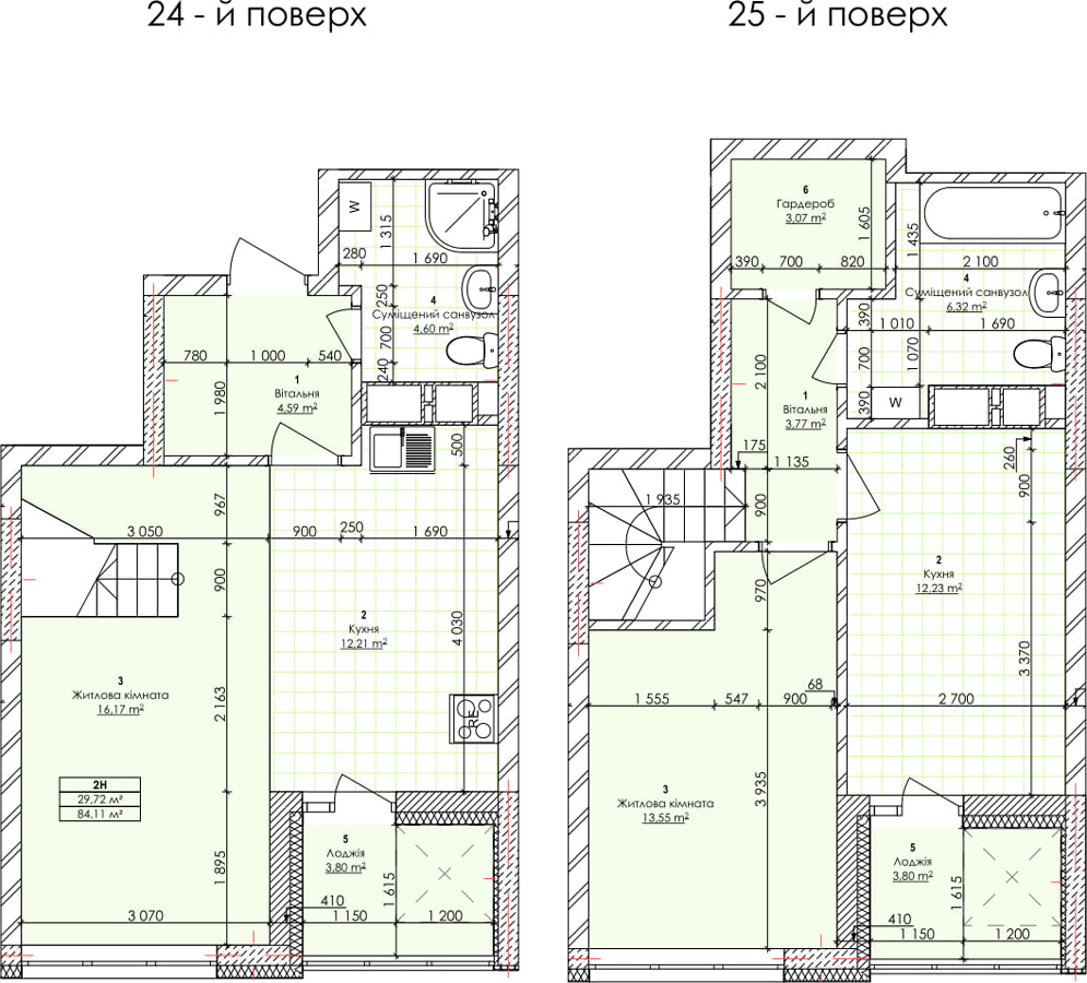 Двухуровневая 84.11 м² в ЖК Бережанский от 26 000 грн/м², Киев