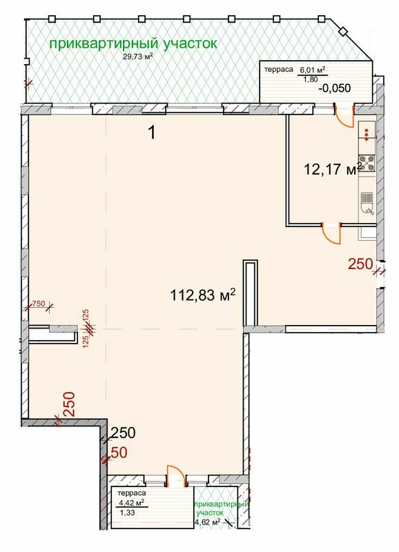 4-кімнатна 128 м² в ЖК Корона Ренессанса від 22 200 грн/м², Запоріжжя