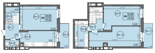 Дворівнева 75.29 м² в ЖК Panorama від 15 500 грн/м², Луцьк