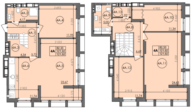 Двухуровневая 121.92 м² в ЖК Panorama от 14 000 грн/м², Луцк