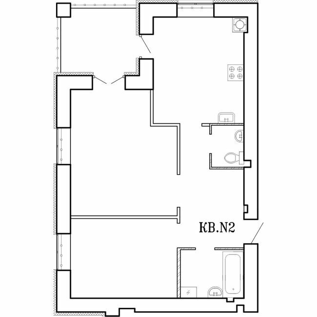 2-комнатная 58.1 м² в ЖК Концепт от 18 500 грн/м², Николаев