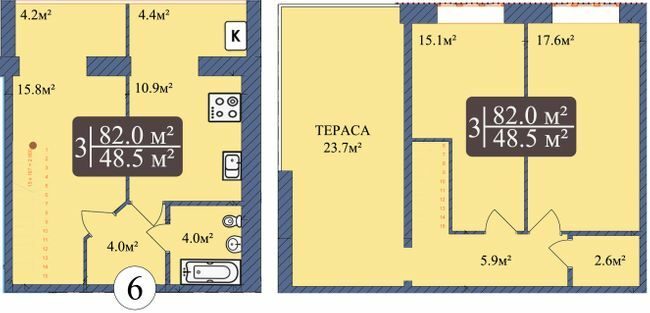 Дворівнева 82 м² в ЖК Мрія Миколаїв від 14 500 грн/м², Миколаїв