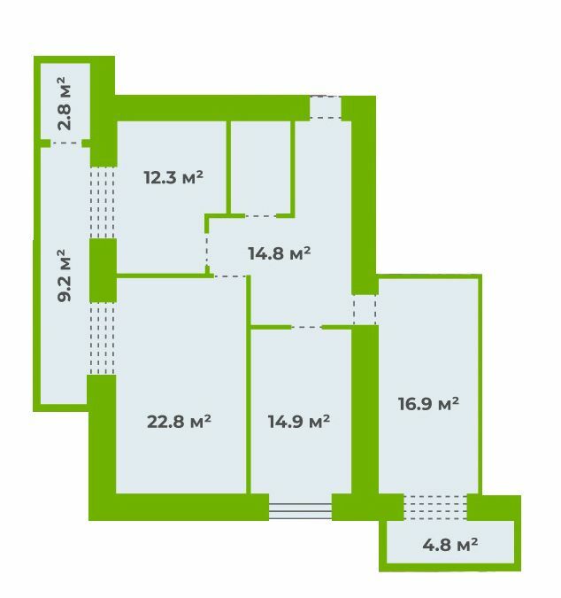 3-кімнатна 103.9 м² в ЖК Центральний від 17 850 грн/м², Миколаїв