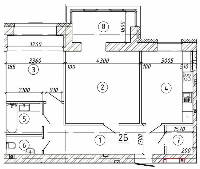 2-кімнатна 69.25 м² в ЖК Barbara від 13 500 грн/м², м. Горишні Плавні