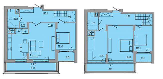 Двухуровневая 129.4 м² в ЖК Централ Холл от 18 000 грн/м², Тернополь