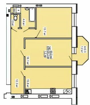 2-комнатная 65 м² в ЖК на ул. Независимости, 5 от 13 100 грн/м², г. Нежин