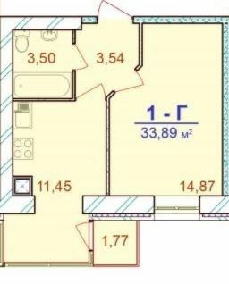 1-комнатная 33.89 м² в ЖК Европейский Двор от 12 500 грн/м², Чернигов