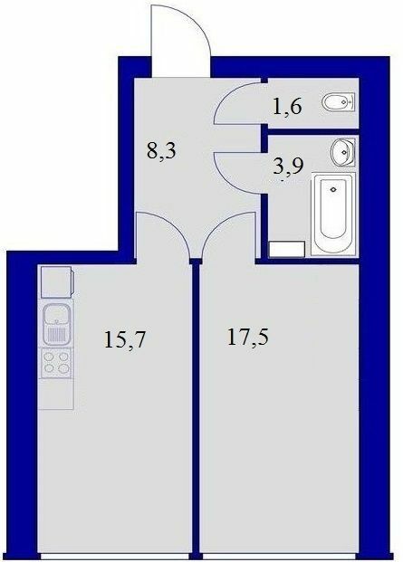 1-комнатная 46 м² в ЖК Милые квартиры от 21 000 грн/м², с. Мила