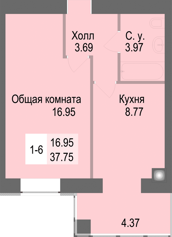 1-кімнатна 37.75 м² в ЖК Софіївська сфера від 30 500 грн/м², с. Софіївська Борщагівка