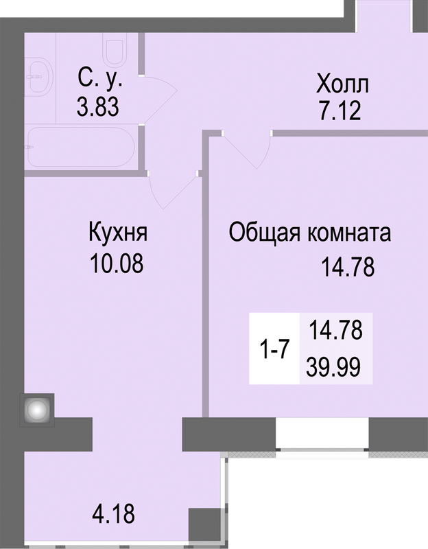 1-кімнатна 39.99 м² в ЖК Софіївська сфера від 30 500 грн/м², с. Софіївська Борщагівка