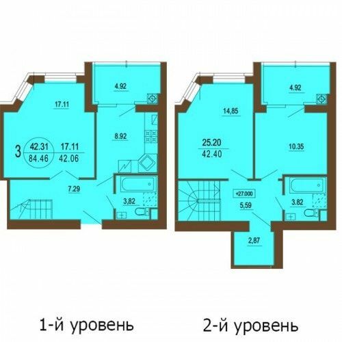 Дворівнева 84.46 м² в ЖК Софія Клубний від 30 000 грн/м², с. Софіївська Борщагівка