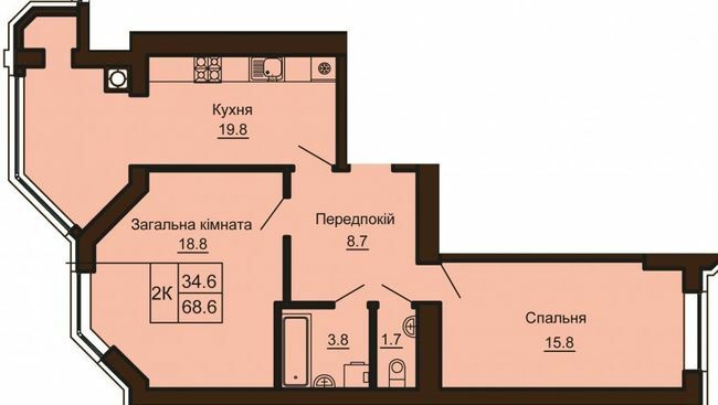 2-кімнатна 68.6 м² в ЖК Софія Клубний від 26 000 грн/м², с. Софіївська Борщагівка