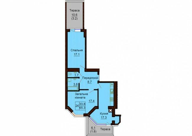 2-кімнатна 65.3 м² в ЖК Софія Клубний від 32 000 грн/м², с. Софіївська Борщагівка