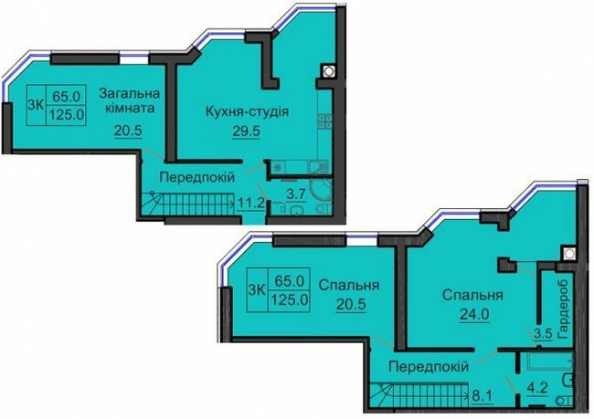 Двухуровневая 125 м² в ЖК София Резиденс от 29 000 грн/м², с. Софиевская Борщаговка