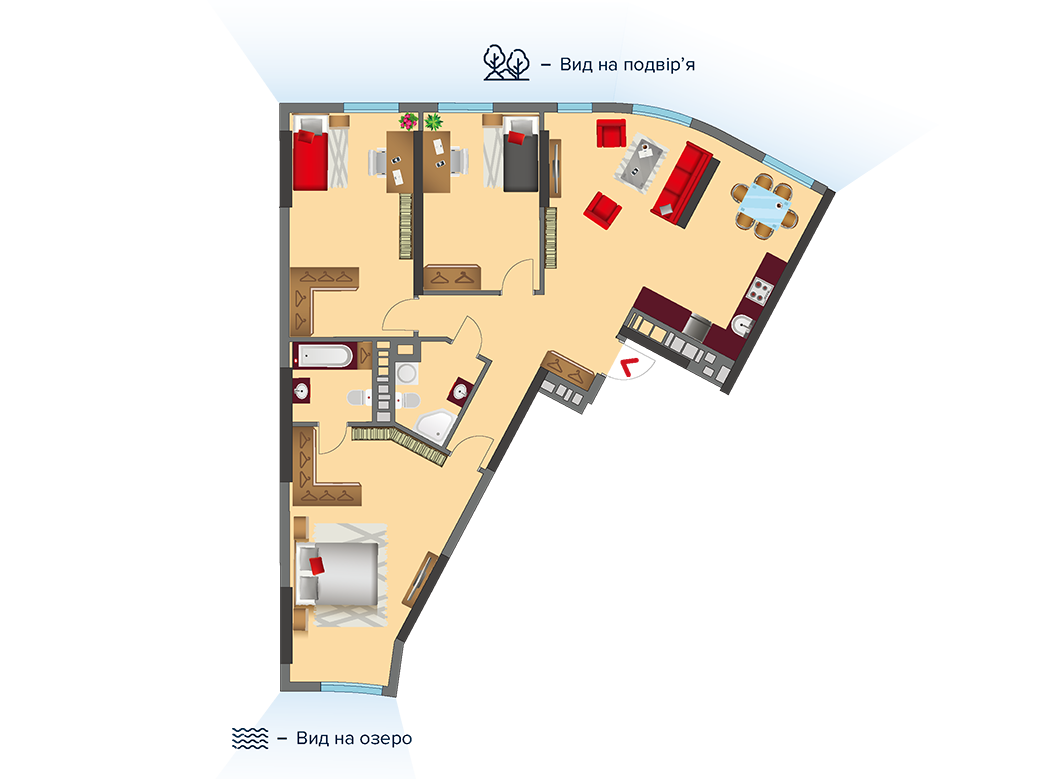 3-кімнатна 110.5 м² в ЖК SALUT! від 34 950 грн/м², Київ