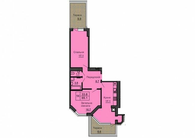2-комнатная 65.1 м² в ЖК София Сити от 33 000 грн/м², с. Софиевская Борщаговка