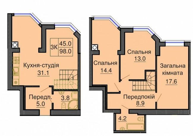 Дворівнева 98 м² в ЖК Софія Сіті від 32 000 грн/м², с. Софіївська Борщагівка