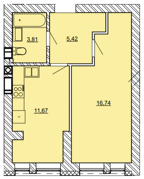 1-комнатная 37.64 м² в ЖК Найкращий квартал от 24 250 грн/м², г. Ирпень