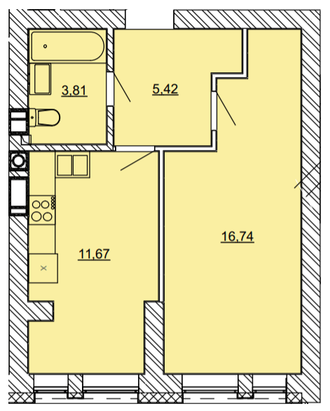 1-кімнатна 37.64 м² в ЖК Найкращий квартал від 24 250 грн/м², м. Ірпінь