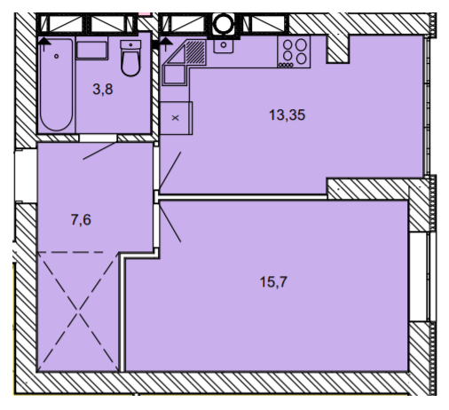 1-комнатная 40.45 м² в ЖК Найкращий квартал от 29 450 грн/м², г. Ирпень