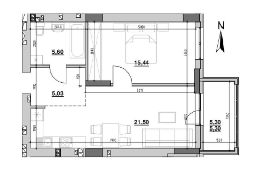 1-комнатная 52.87 м² в ЖК Ріел Сіті от 17 132 грн/м², Львов