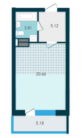 Студия 34.77 м² в ЖК GENESIS от 28 918 грн/м², Киев