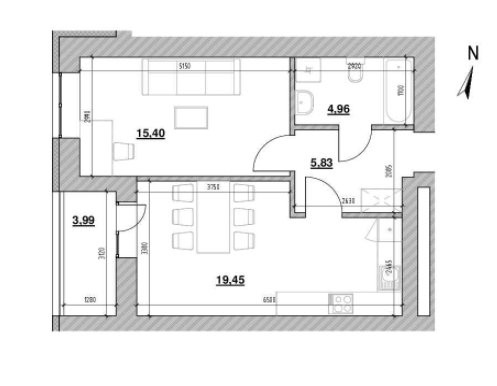 1-кімнатна 49.5 м² в ЖК Шенген від 23 894 грн/м², Львів