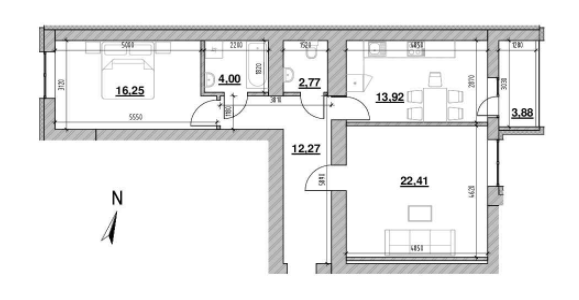 2-кімнатна 74.08 м² в ЖК Шенген від 23 176 грн/м², Львів